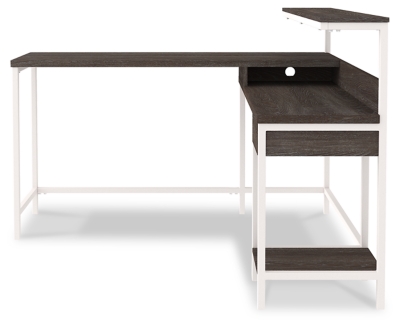Dorrinson Home Office L-Desk with Storage, , large