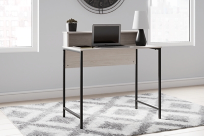 "Bayflynn 36" Home Office Desk with Hutch", White/Black