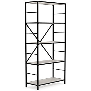 Bayflynn Bookcase, White/Black, large