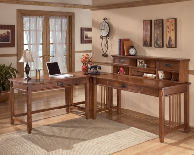 Cross Island 2 Piece Home Office Large Desk With Low Hutch