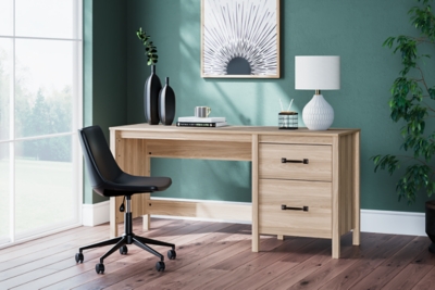 Tobias Mid-Century Modern Two-Tone White and Walnut Brown Finished Wood  Storage Computer Desk with Shelves