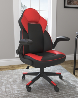 Lynxtyn Red/Black Home Office Swivel Desk Chair