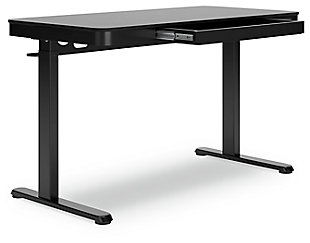 Lynxtyn Adjustable Height Home Office Desk, Black, rollover