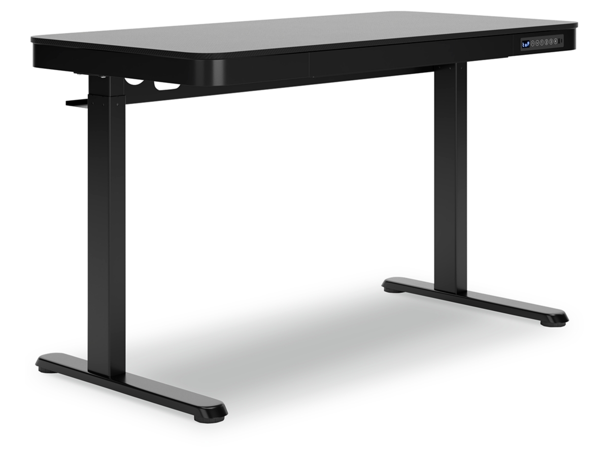 Electric Adjustable Height Desk with Charging Station, Brushed