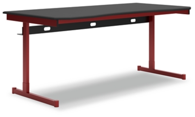 "Lynxtyn 63" Home Office Desk", Red/Black