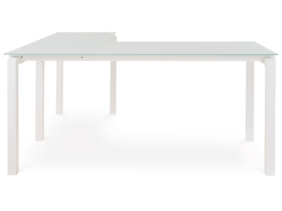 Glass l shaped desk 2024 ashley furniture