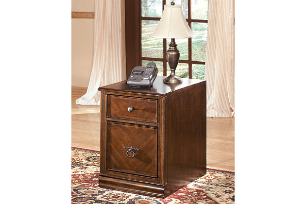 Ashley Furniture File Cabinet Hamlyn Medium Brown H527-12 File Cabinet NEW 