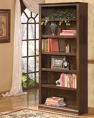 When you mix stately, traditional style with a European flair, you’ve got something special. Case in point: the Hamlyn bookcase. Simply beautiful, it’s bathed in a rich finish for rustic warmth and high-end appeal.Hand-finished | Made of veneers, wood and engineered wood | Assembly required | 5 adjustable shelves | Excluded from promotional discounts and coupons