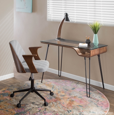 Glass Top Home Office Desk Ashley Furniture Homestore