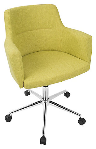 Upholstered Swivel Home Office Chair, , large