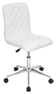 Quilted Swivel Home Office Chair, , large