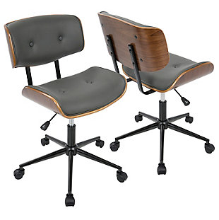 Tufted Swivel Home Office Chair, , rollover