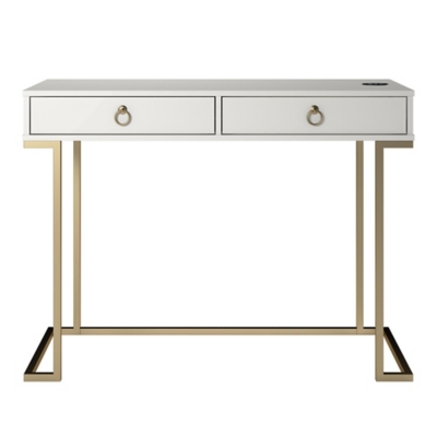 Jade White Writing Desk, , large