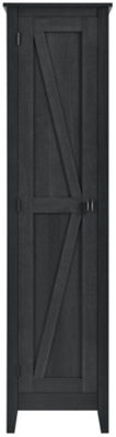 Rustic 18" Wide Storage Cabinet, Black, large