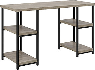 Pedestal Desk with Shelves, , rollover