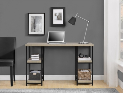 Pedestal Desk with Shelves, , rollover