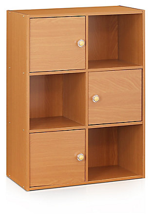 3 Door Bookcase with Shelves, , large