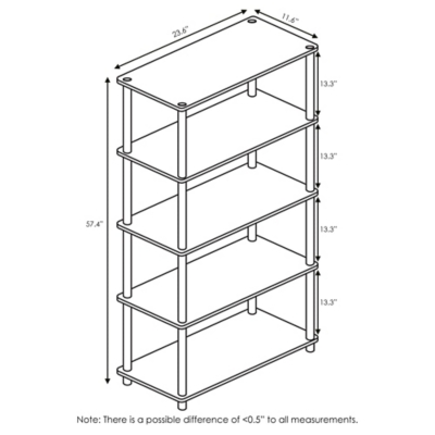 Five Shelf Multipurpose Bookshelf | Ashley Furniture HomeStore