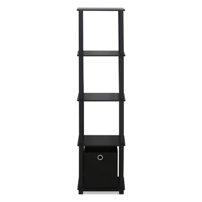 Five Shelf Home Office Bookcase with Bin, , rollover