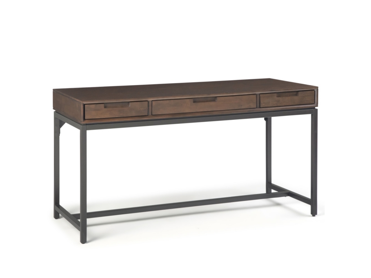 Simpli Home Banting 60" Desk, Walnut Brown, large