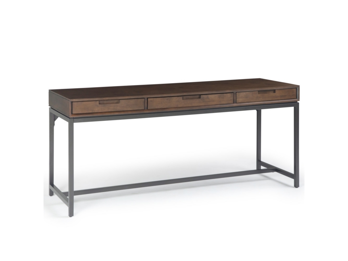 Simpli Home Banting 72" Desk, Walnut Brown, large