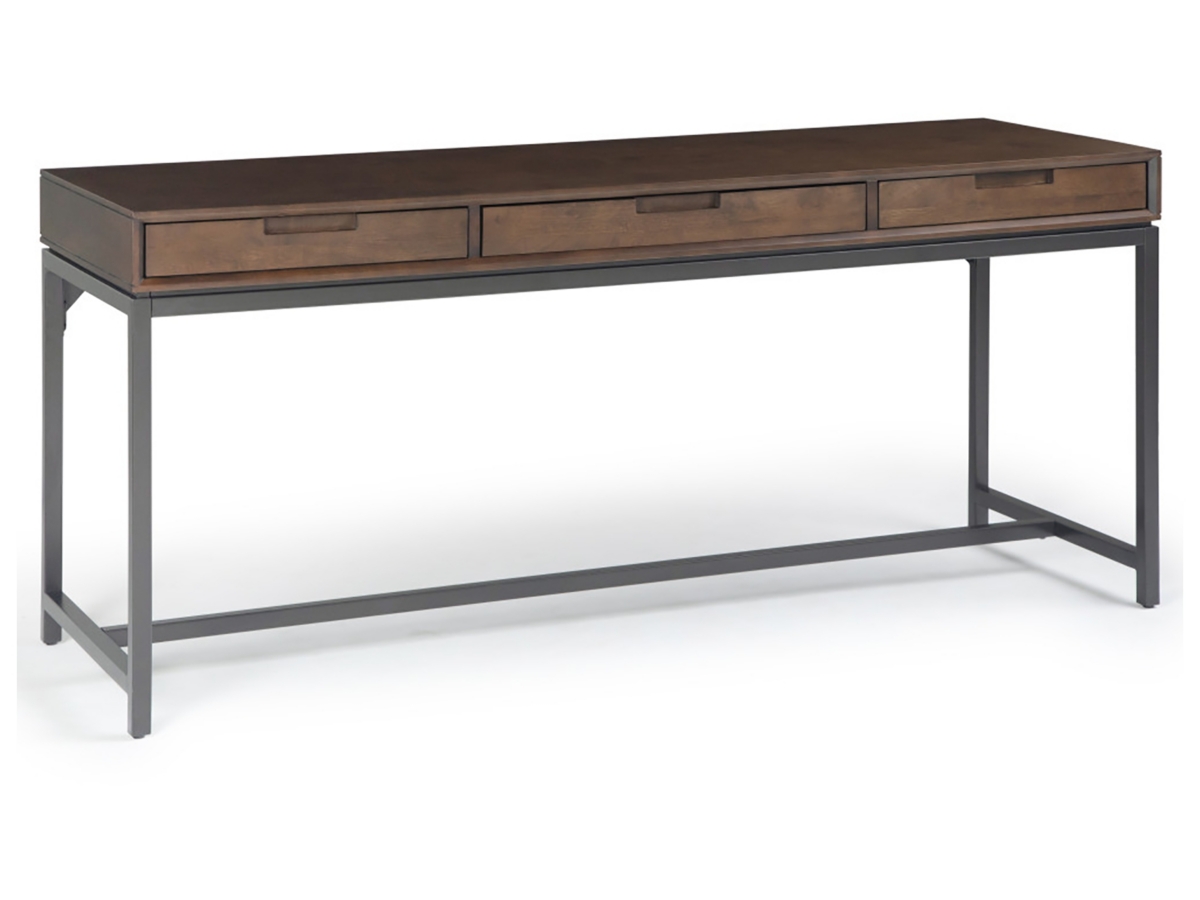 Simpli Home Banting 72" Desk, Walnut Brown, large