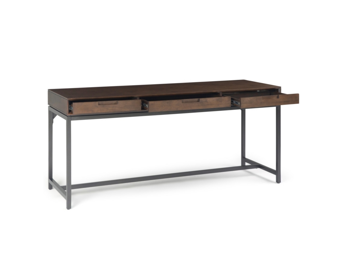 Simpli Home Banting 72" Desk, Walnut Brown, large