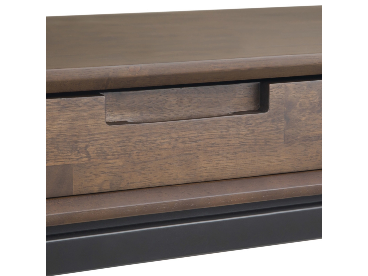 Simpli Home Banting 72" Desk, Walnut Brown, large