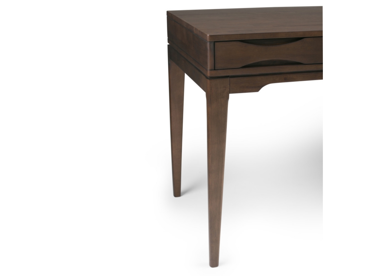 Writing Desk with Keyboard Tray, Walnut Brown, large