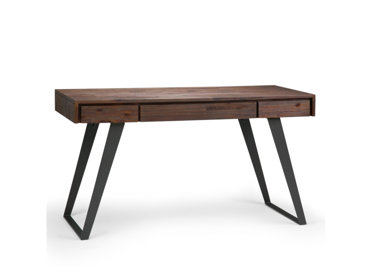 Industrial Metal Desk, Distressed Charcoal, large