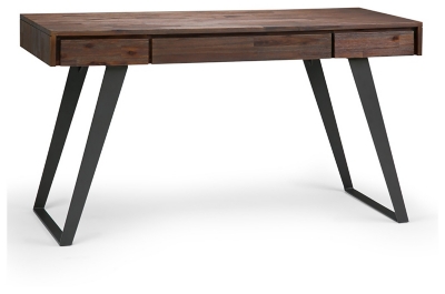 Industrial Metal Desk, Distressed Charcoal, large