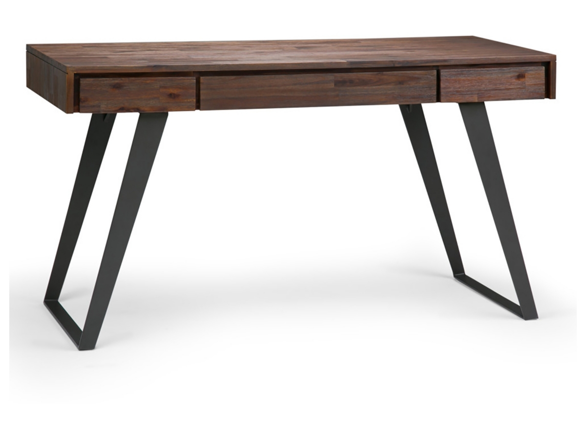 Industrial Metal Desk, Distressed Charcoal, large