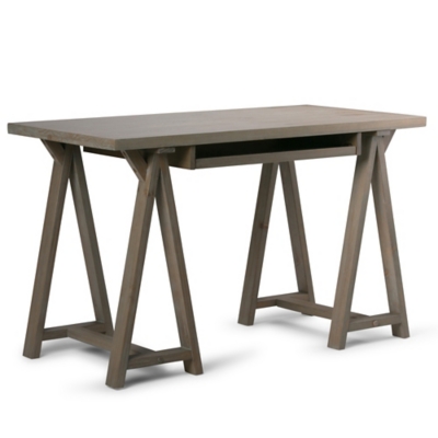 H600000356 Writing Desk with Keyboard Tray, Ash sku H600000356
