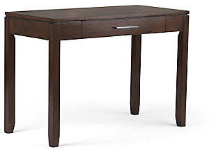 Simpli Home Cosmopolitan Contemporary 42" Desk, Dark Brown, large