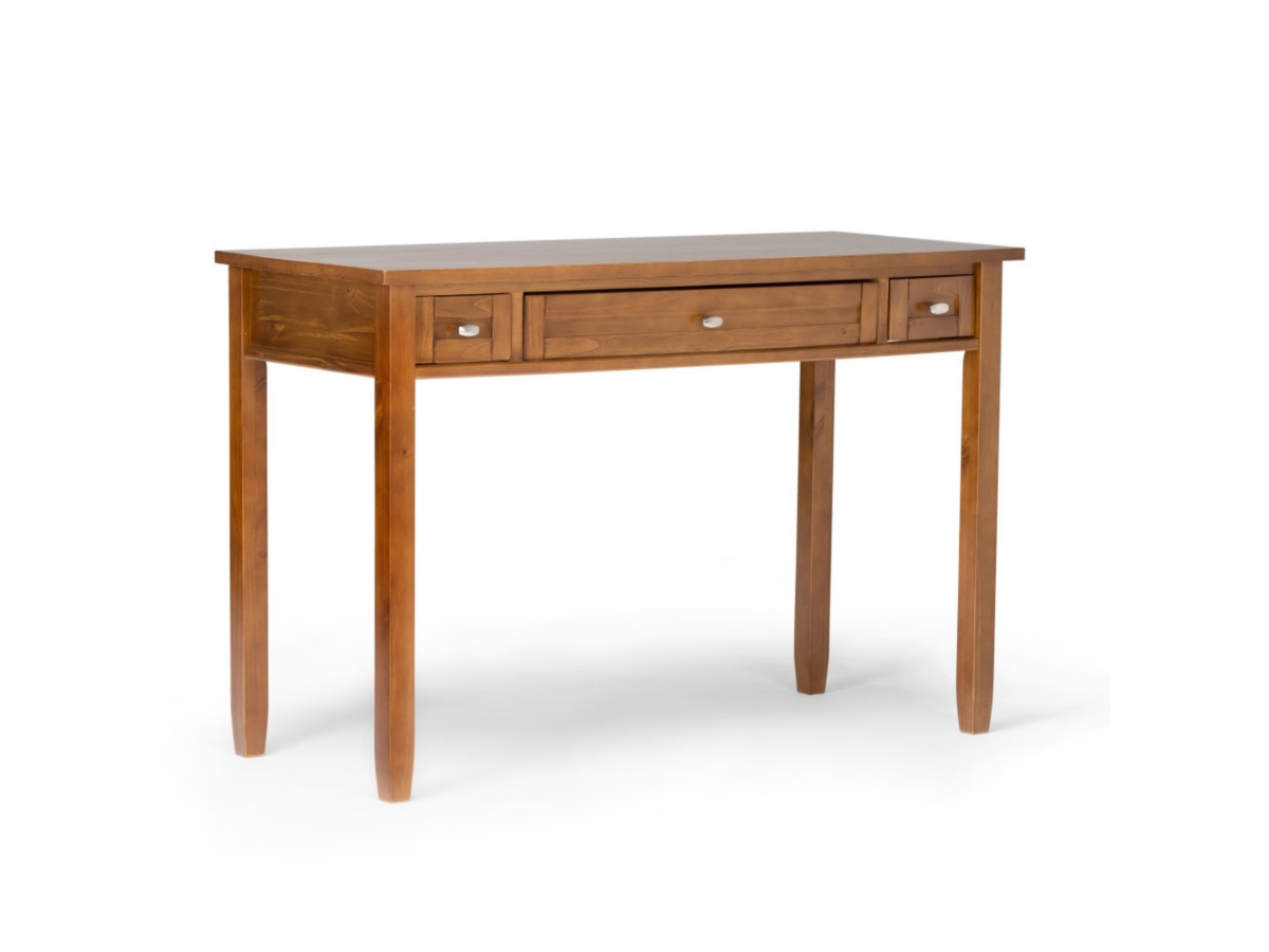 Simpli Home Warm Shaker Rustic 48" Writing Desk, Light Golden Brown, large