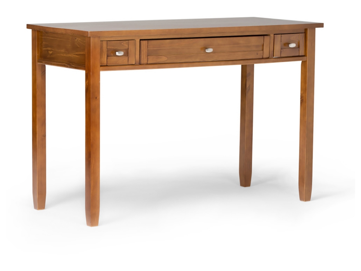 Simpli Home Warm Shaker Rustic 48" Writing Desk, Light Golden Brown, large