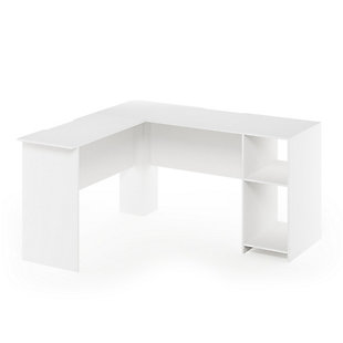 Indo L-Shaped Desk with Bookshelves, , rollover