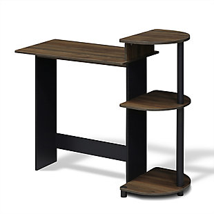 Compact Computer Desk with Shelves, , rollover