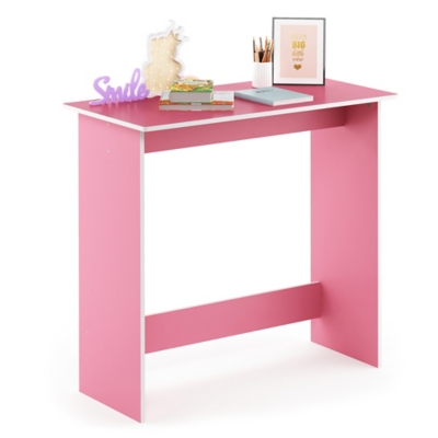 Simplistic Simplistic 35" Home Office Desk, Pink, large