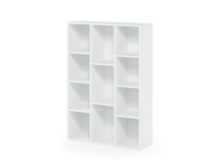 11-Cube Reversible Open Shelf Bookcase
