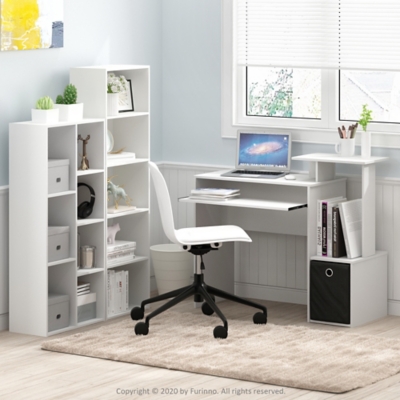 Luder 7-Cube Reversible Open Shelf, White, rollover