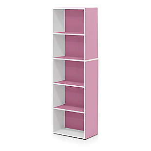 Luder 5-Tier Reversible Color Open Shelf Bookcase, , rollover
