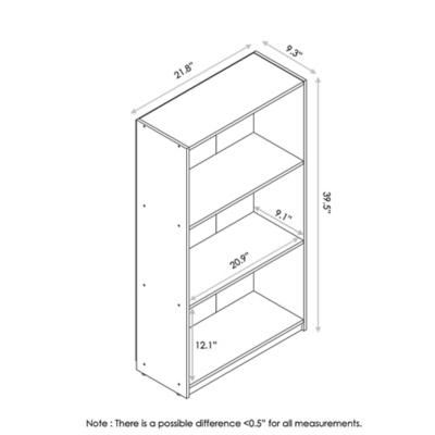 Basic 3-Tier Bookcase Storage Shelves | Ashley Furniture HomeStore