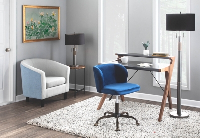 LumiSource Fran Task Chair, Blue, large