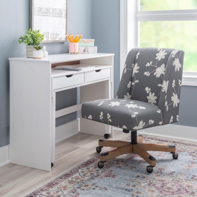 Linon Draper Office Chair, Gray, large