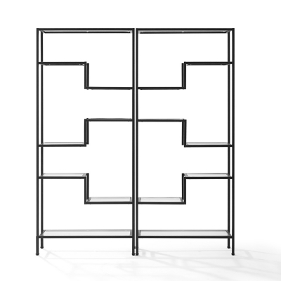Crosley Sloane 2-piece Etagere Set, Black, large