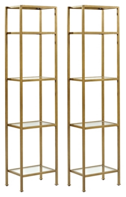 Crosley aimee deals glass etagere