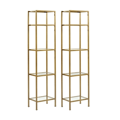 Crosley Aimee Short Etagere Bookcase - Thumbnail 3