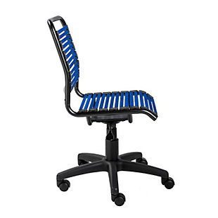 What a cool way to get down to work. This low back office chair includes a flat bungie design offering unparalleled support and natural ventilation, making long hours behind your desk a lot more comfortable. And the sleek, contemporary styling of this smooth-gliding office chair doesn’t hurt either.Powdercoated steel frame | Nylon base | Adjustable height | Flat bungie cord seat and back with black nylon fittings | 50 mm casters for easy mobility | Assembly required