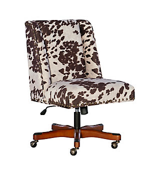 Draper Office Chair, Brown/White, large
